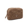 Toilettas fluffy bruin  - Pouch curlé dark hazel